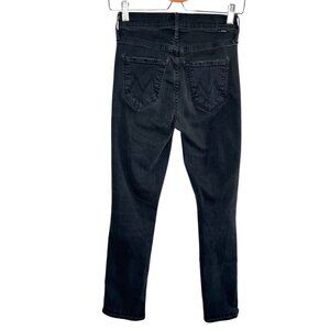 Mother The Mid Rise Dazzler Ankle Black Not Guilty Denim Jeans Size 24